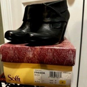 Black Leather Booties